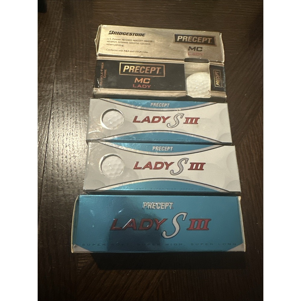 NIB Precept Lady S III Pearl Golf Balls (3 Pk) + Precept MC Lady 2 Pack New